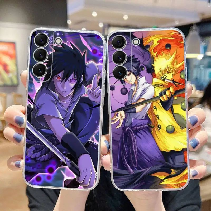 

Anime Naruto Itachi Sasuke Phone Case For Samsung Galaxy S22 S21 Ultra S20 S30 FE S8 S9 S10 5G Plus Lite Soft Transparent Cover