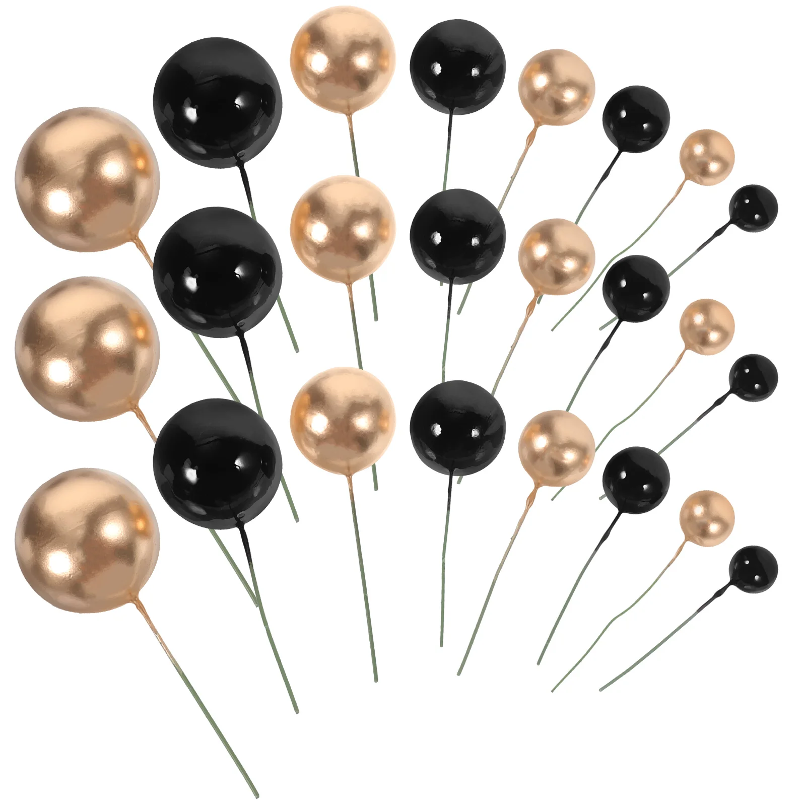 

66 Pcs Ornaments Cake Decorations Birthday Cupcake Toppers Picks Cakes Replaceable Party Balls Bakery Baby