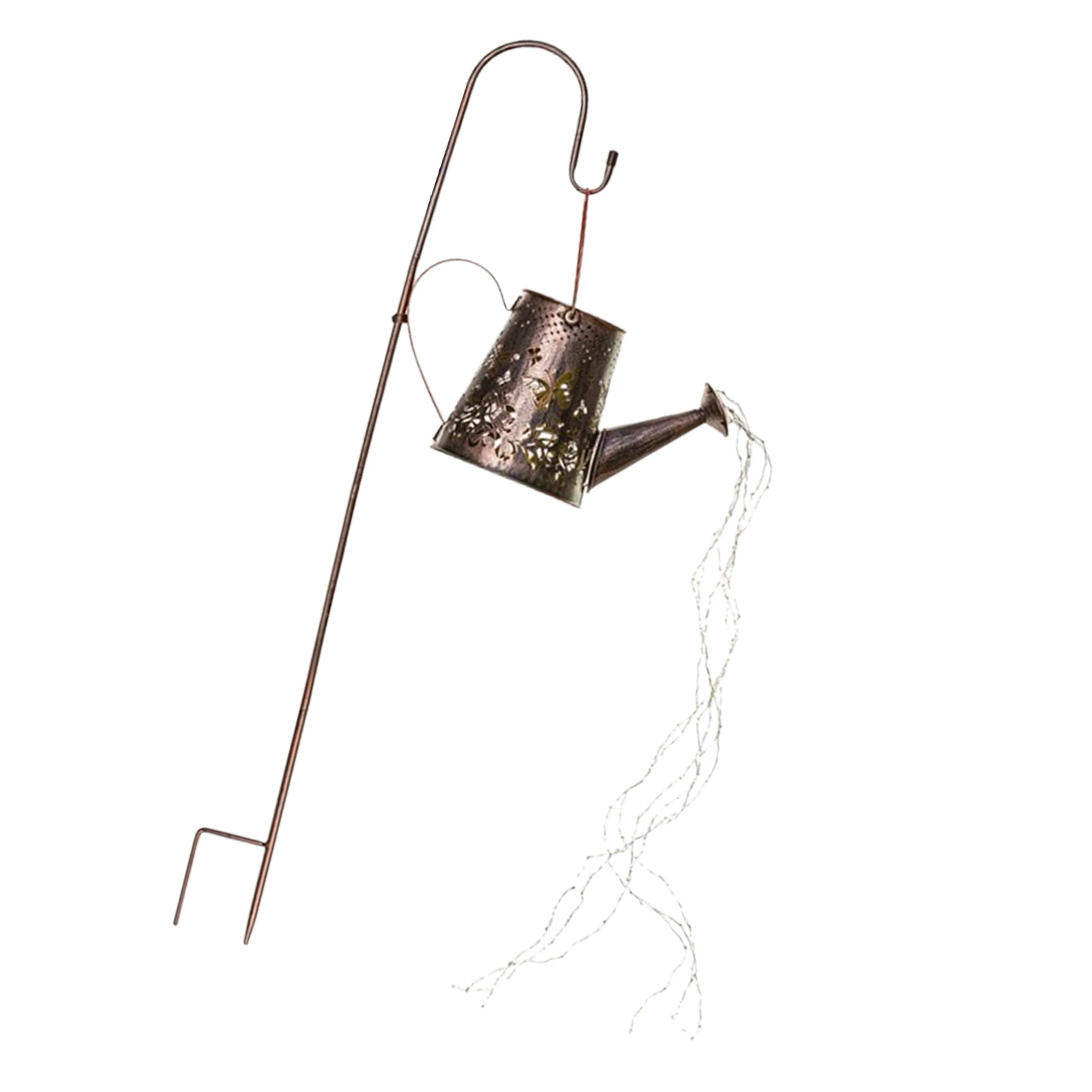 

Solar Watering Can With Cascading Lights Outdoor Solar Lights Decorative Metal Watering Can Garden Solar Lights For Table Patio