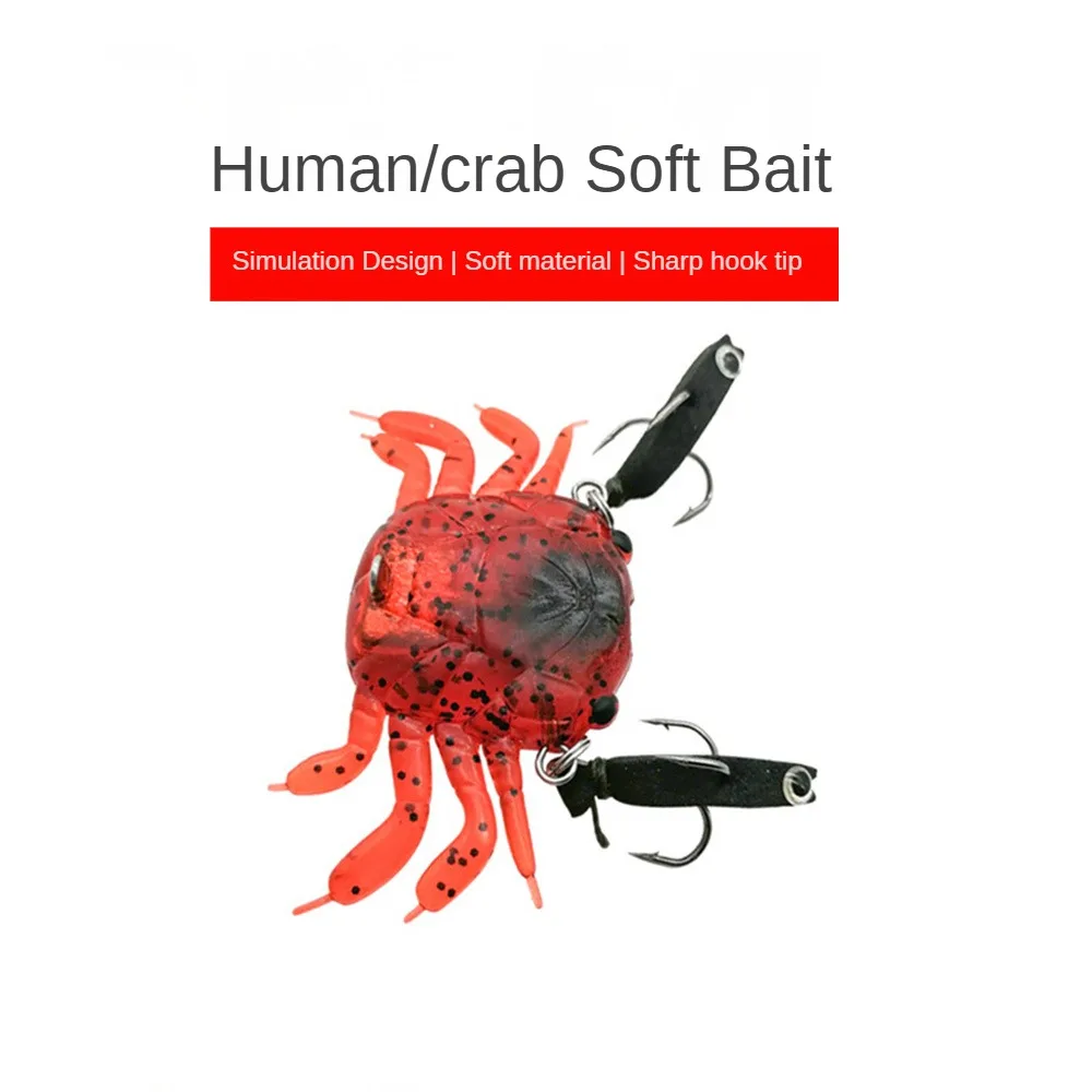 

5.8g 13.7g 3d Simulation Crab For Octopus Artificial Bait Silicone Fishing Lure With Hook Saltwater Fishing Accessories Tackle