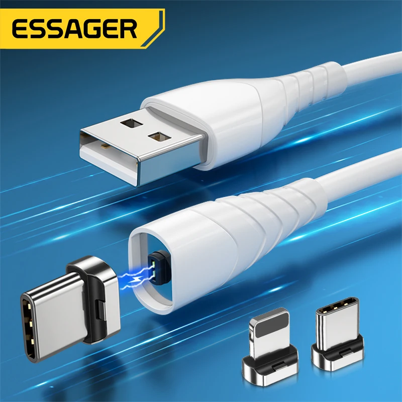 

Essager Magnetic USB Cable Fast Charging USB Type C Lightning Data Cord Multi Phone Charge Wire For iPhone Samsung Xiaomi Huawei