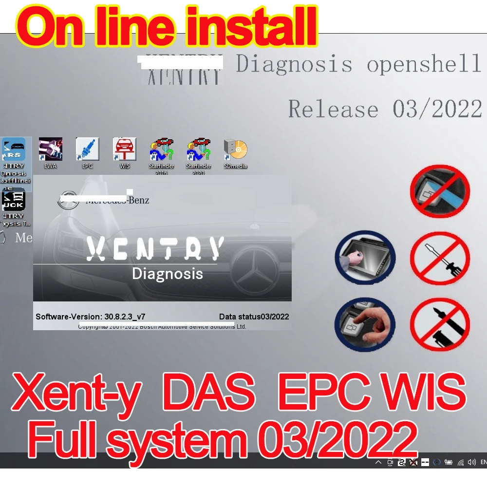 

03/2022 new xent-y DTS EPC WIS HHT online install+activation by remote for MB STAR sd C4/C5/C6 programmers for C4/C5/C6 SOFTWARE