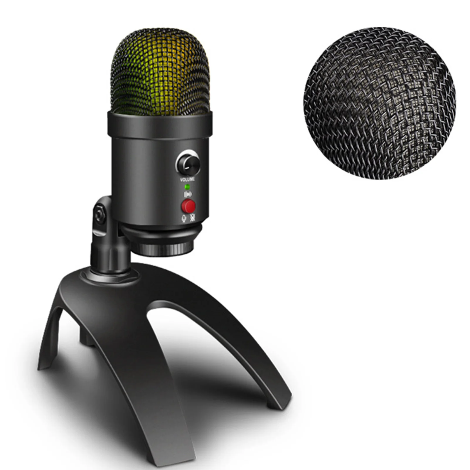 

Recording Gaming Condenser Microphones With Tripod Stand For Streaming Studio Recording Podcast Compatible With Laptop PCs