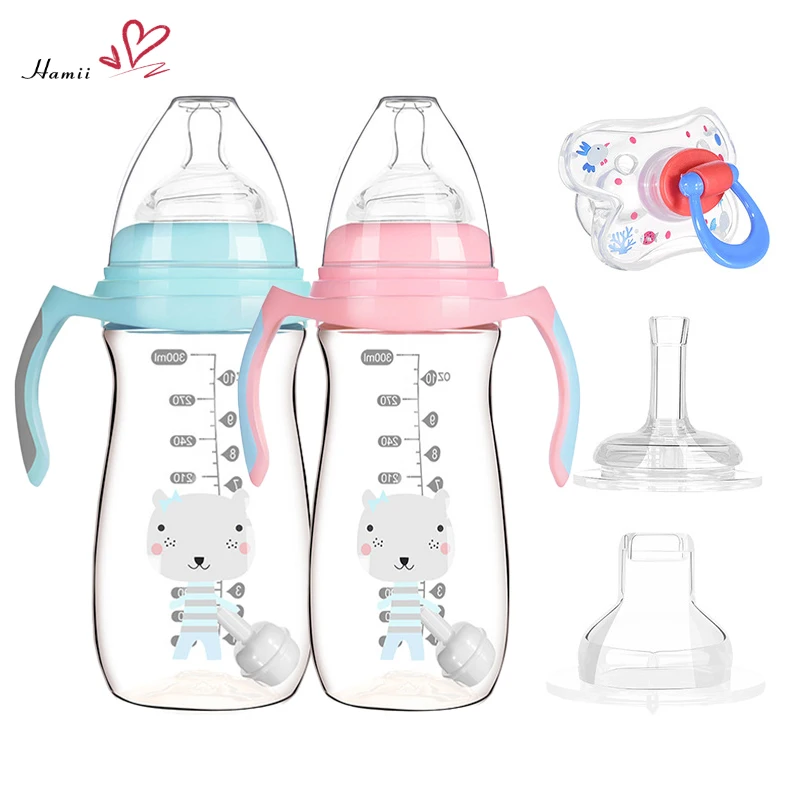 Set Pp Nursing Nipple Bottle Standard Mouth Straw Bottles Cu