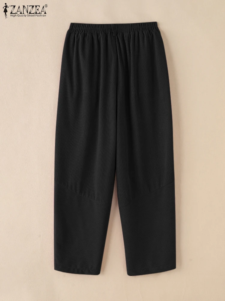 Женские вельветовые брюки 2024 ZANZEA осенние женские винтажные длинные из репы