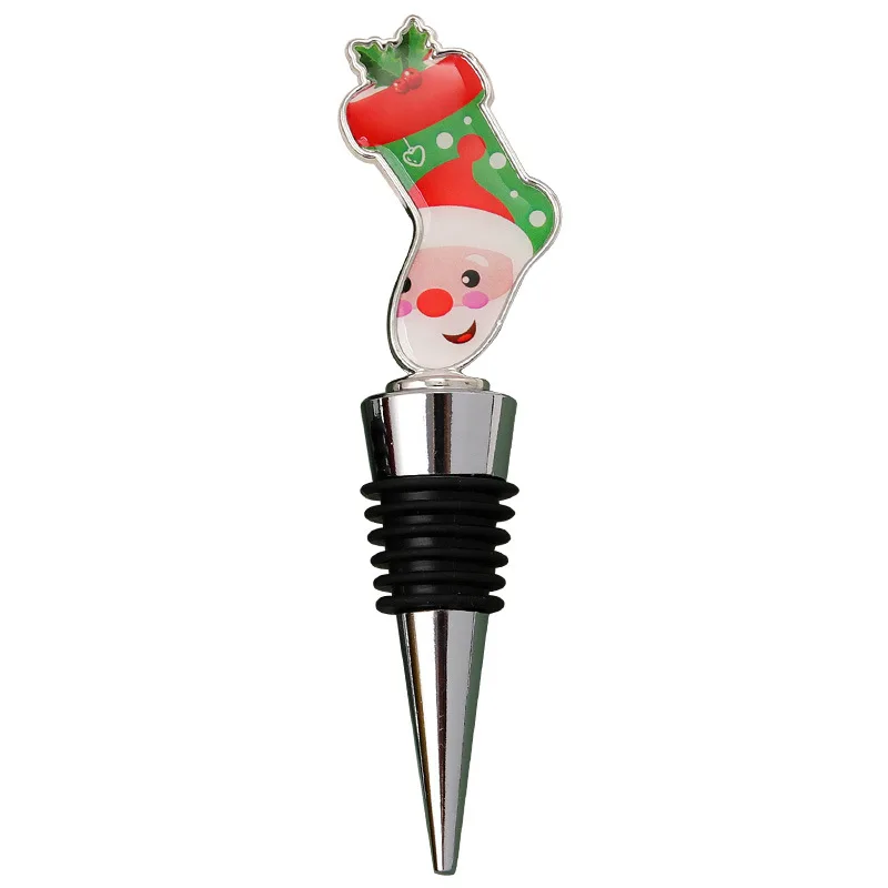 

Bar Accessories Champagne Wine Bottle Stoppers Christmas Bar Decoration Cartoon Pattern Personalized Wine Stopper Party Gifts