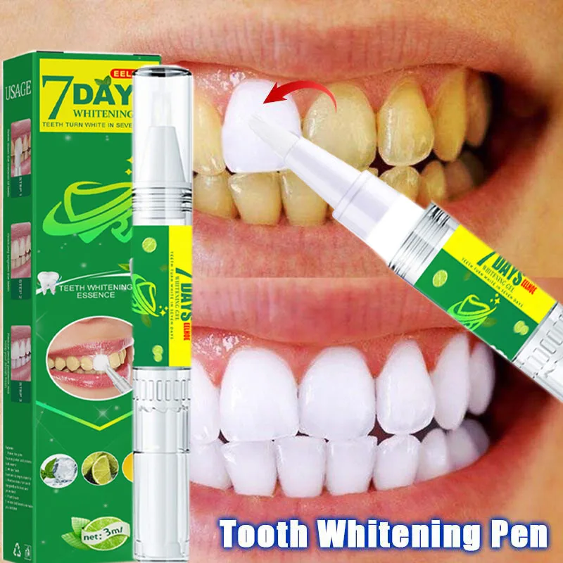 7 Day Teeth Whitening Pen Whitener Powder Gel Bleach Remove Stains Cleansing Oral Hygiene Dental Instant Tooth Brighten Kit Care