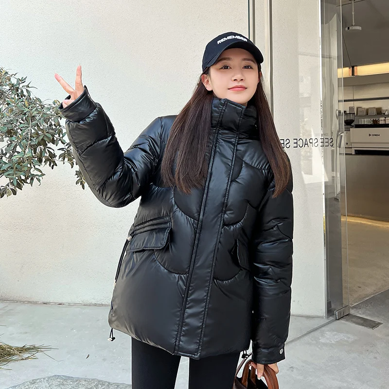 Women Winter Jacket Parkas 2022 New Fashion Youth Slim Stand Collar Casual Street Warm Autumn Winter Coat Female