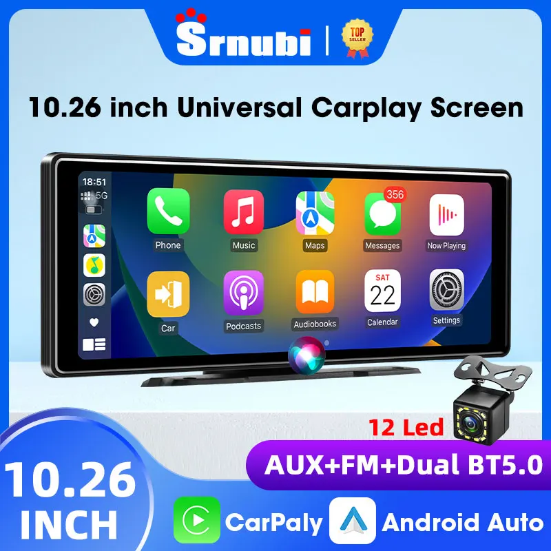 10 26-дюймовый IPS-экран беспроводной CarPlay и Android автоматический мультимедийный