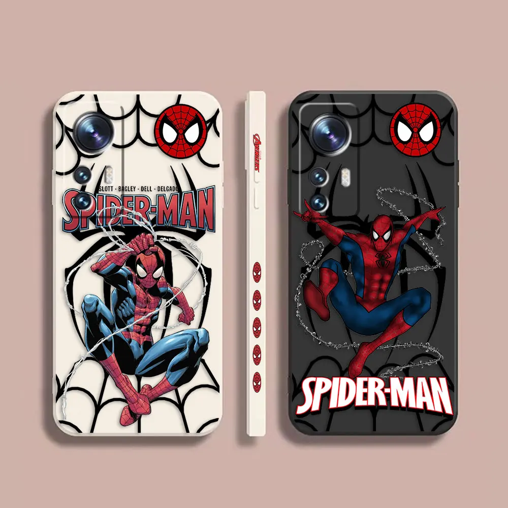 

Phone Case For Xiaomi 13 12 12T 12S 11 11T 10 10S 9 8 Pro Ultra Lite Colour Case Cover Funda Cqoue Shell Marvel Hero Spider-Man