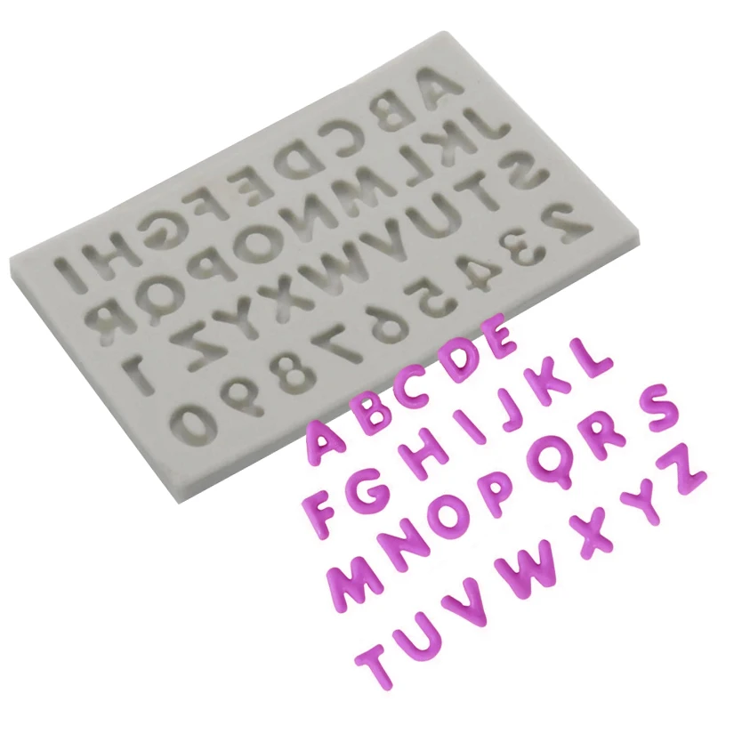 

Numbers Capital Letters Shape Silicone Mold Sugarcraft Chocolate Cupcake Baking Mold Fondant Cake Decorating Tools