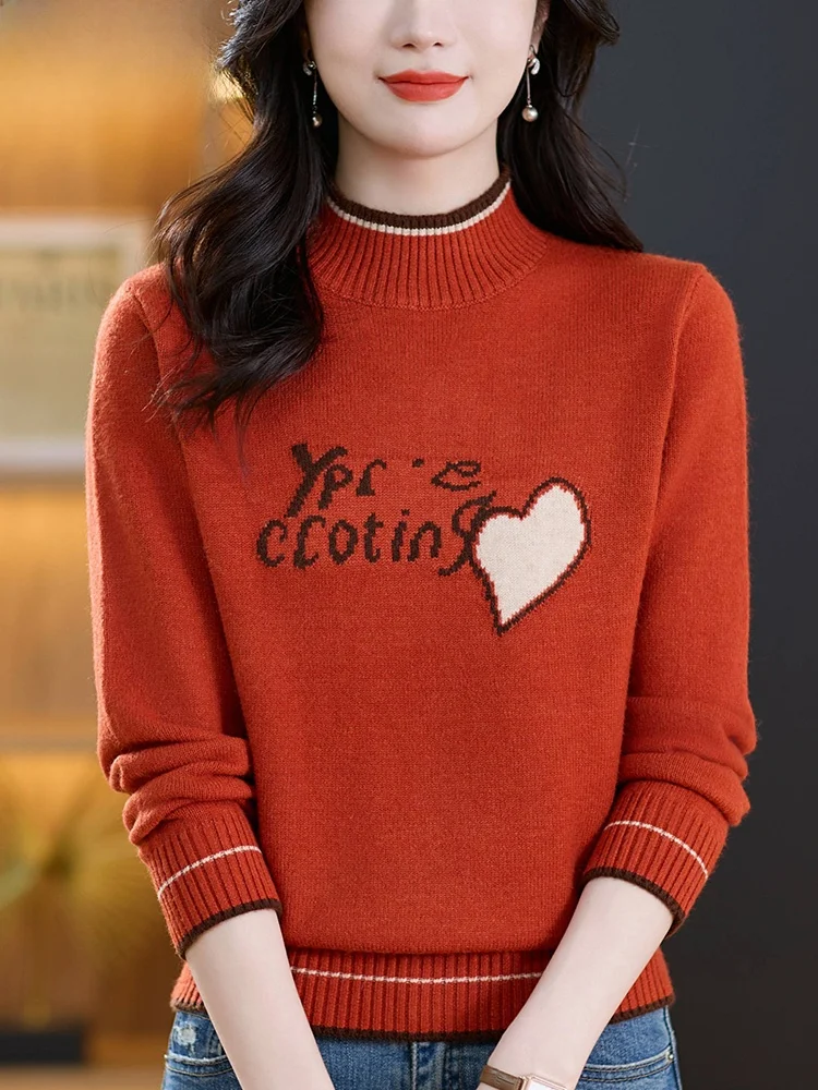 Hengyuanxiang овечий свитер женский новый осенне-зимний утолщенный жаккардовый