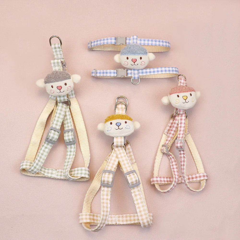 

Pet Cat Traction Rope Adjustable Puppy Dog Walking Traction Rope Anti Loosening I-shaped Chest Strap Suit For Cat Dogs Going Out