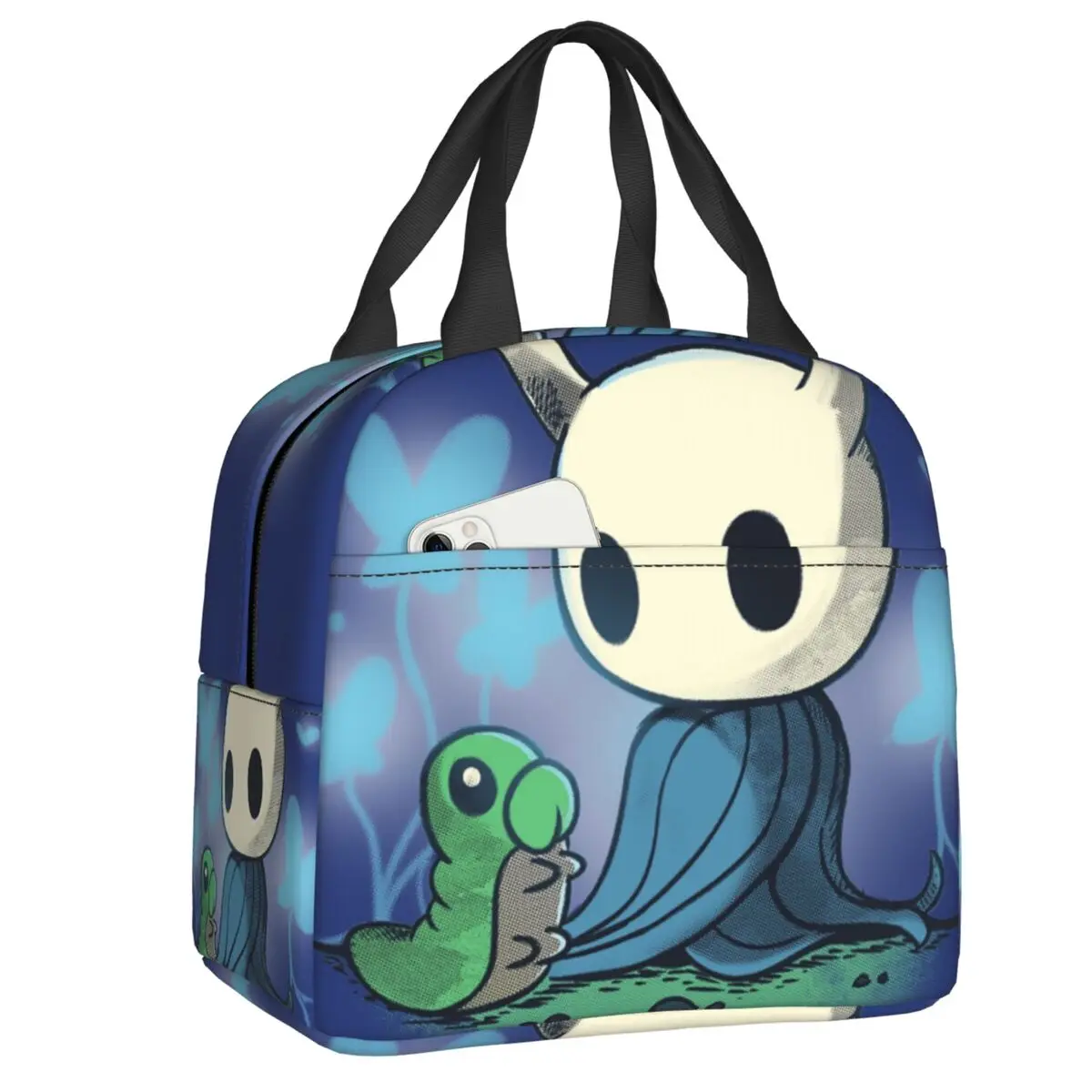 

Hollow Knight Insulated Lunch Bag for Work School Lights In The Dark Waterproof Thermal Cooler Bento Box Women Children