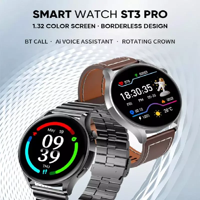 

ST3 pro Men Full Touch Screen Sport Fitness Watch IP67 Waterproof Bluetooth For Android ios smartwatch Men