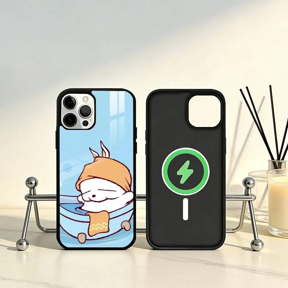 Милый чехол для телефона M-MashiMaro для iPhone 17, 16, 15, 14, 13, 12, 11 Plus, Pro Max с магнитным креплением для беспроводной зарядки Magsafe. (art.: 3920dcc58263e) - 3920dcc58263e