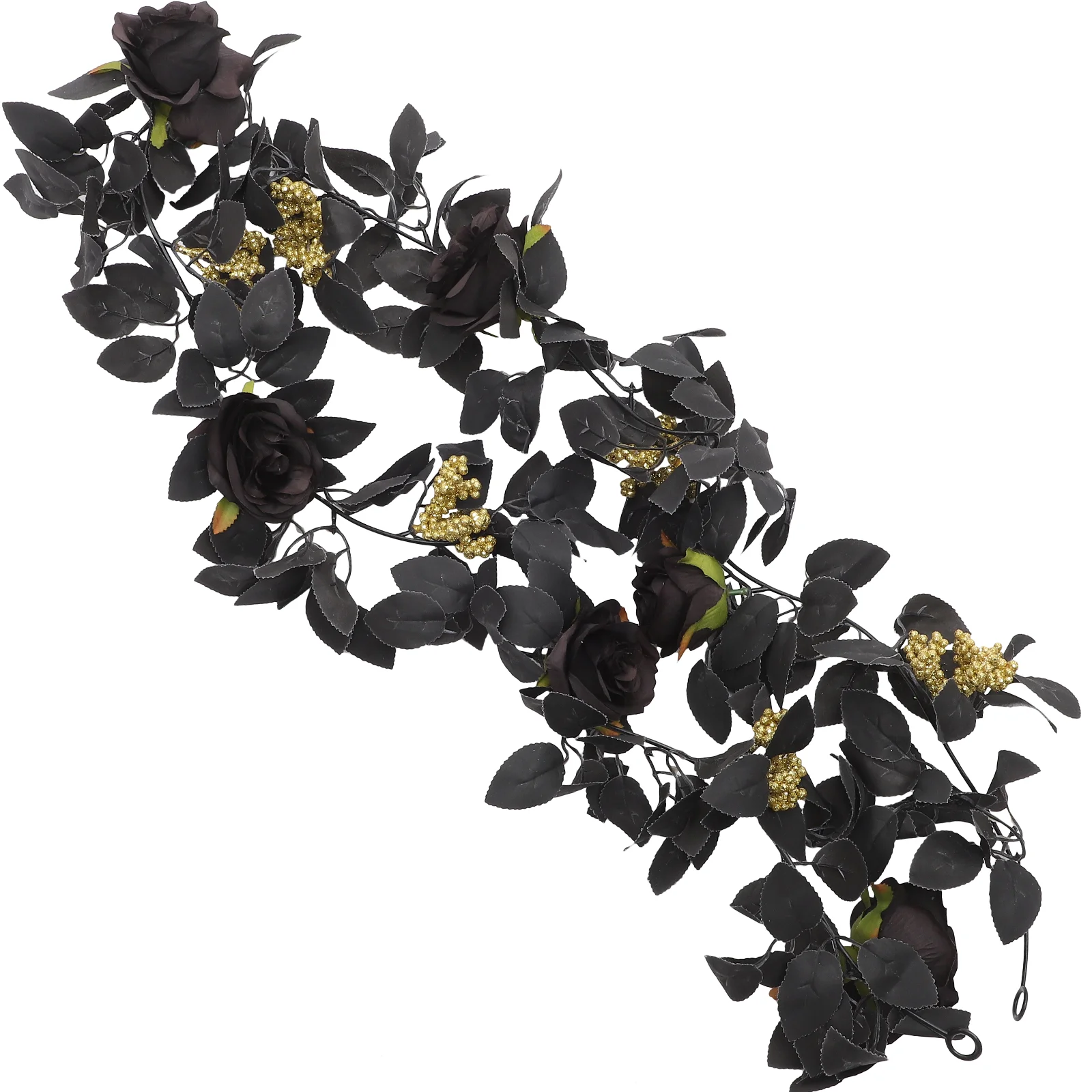 

Black Rose Vine Green Home Decor Simulation Party Pendant Hanging Silk Flower Imitation