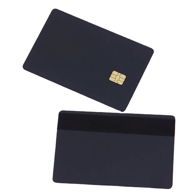 

customed design 0.8mm Prinatble Credit Card size Blank Black Matte Metal stainless steel card with Chip Slot and HICO Metal bus