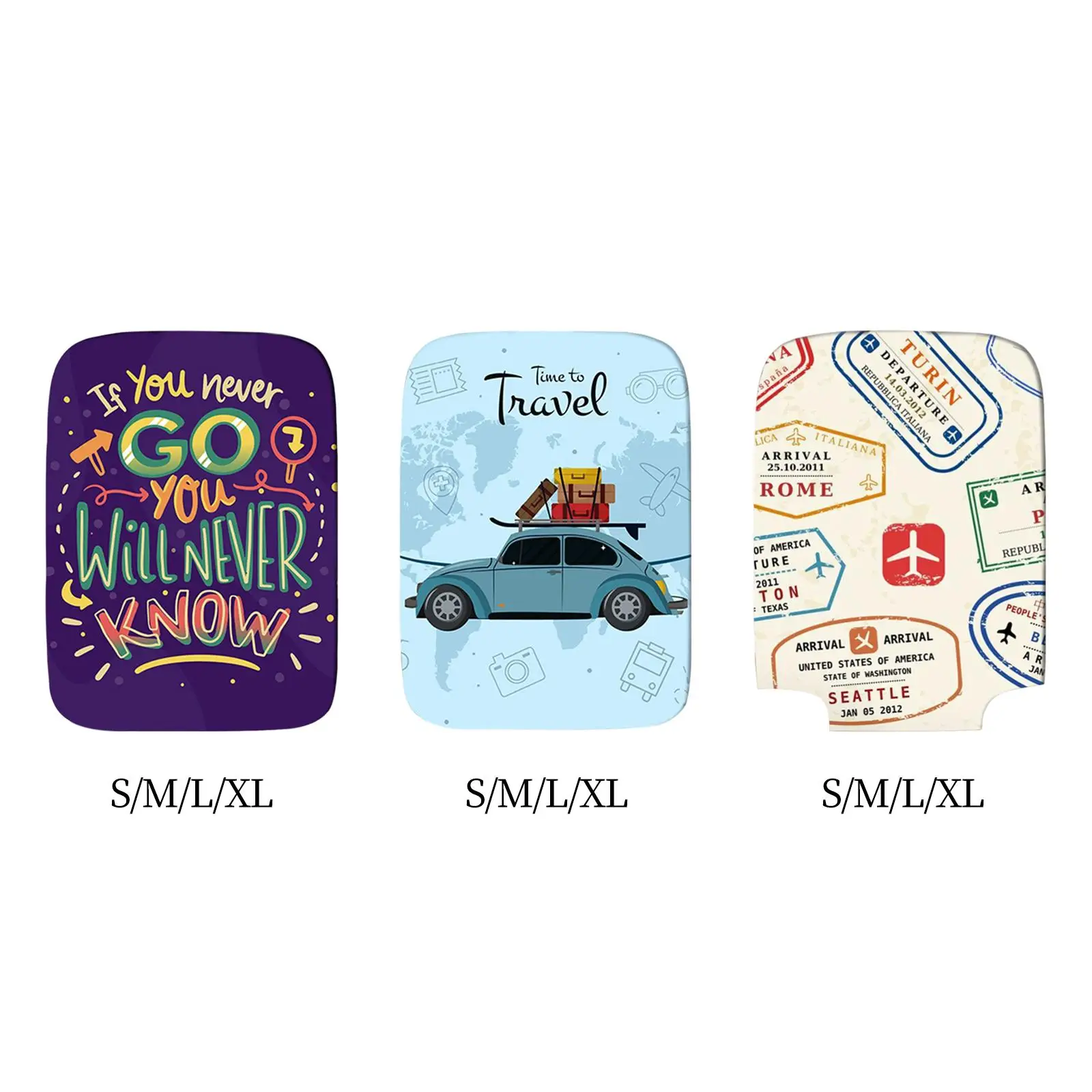 

Elastic Luggage Cover Washable Print Suitcase Protector Baggage Cover Suitcase Protective Cover for Holiday Vacation Men Women