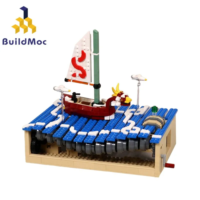 Buildmoc Game Zeldaing Legend The Wind Waker Sea MOC Set Building Blocks Kits Toys for Children Kids Gifts Toy 731PCS Bricks