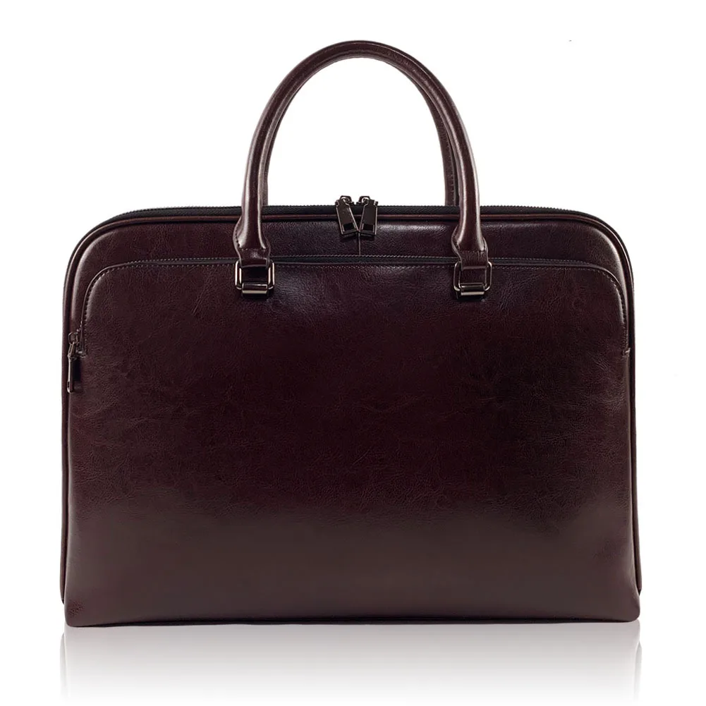 New Genuine Leather 14 15 inch Laptop Bag Crossbody Bag Large Luxury Porte-documents Briefcase Tote Business Bag Portfolio