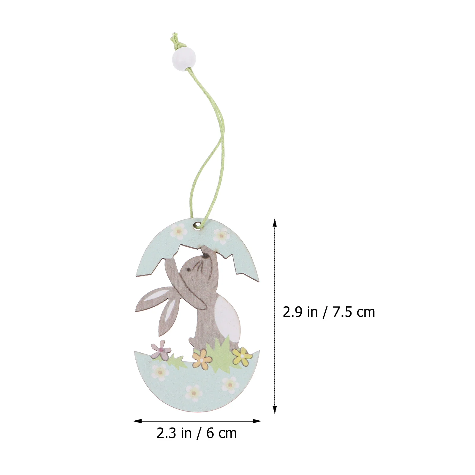 

14pcs Easter Party Hanging Decors Wooden Rabbit Egg Themed Decors Pendants