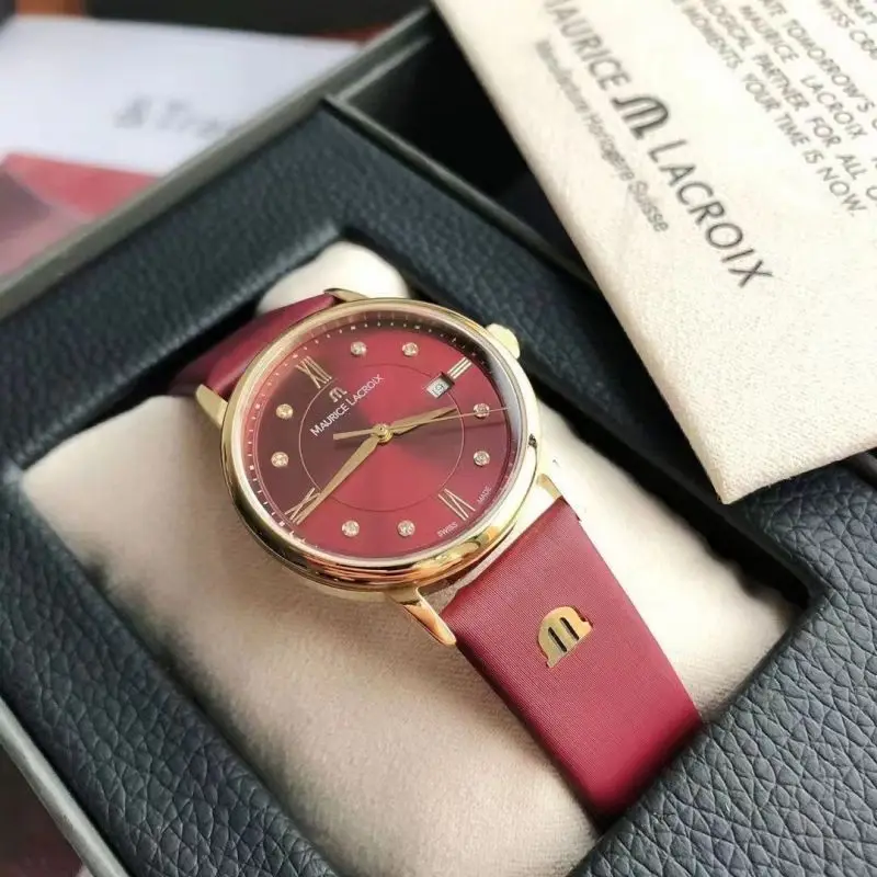 

MAURICE Ladies Watch New Year Red Sapphire Glass Original Movement High-quality Gift Waterproof Diamond Watch Valentine