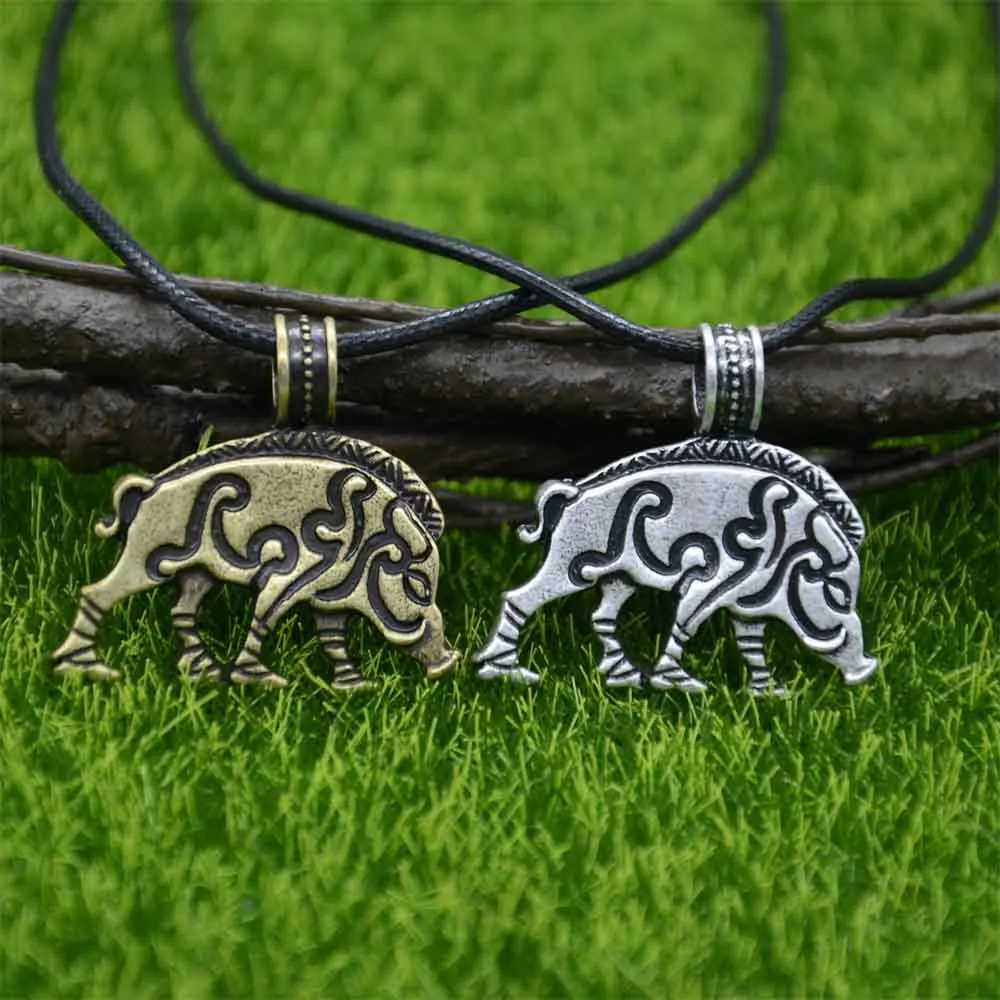 Подвеска со свиньей украшения в виде ирландских животных готическое ожерелье