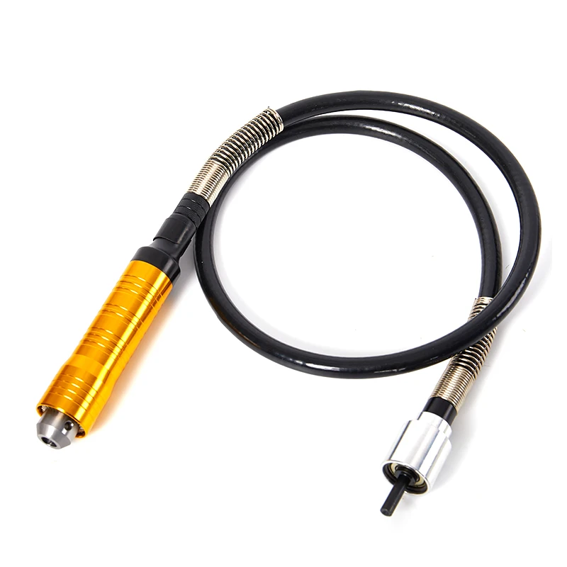 

6mm Rotary Angle Grinder Attachment Flexible Flex Shaft + 0.3-6.5mm Drill Chuck Handpiece for Power Electric Drill