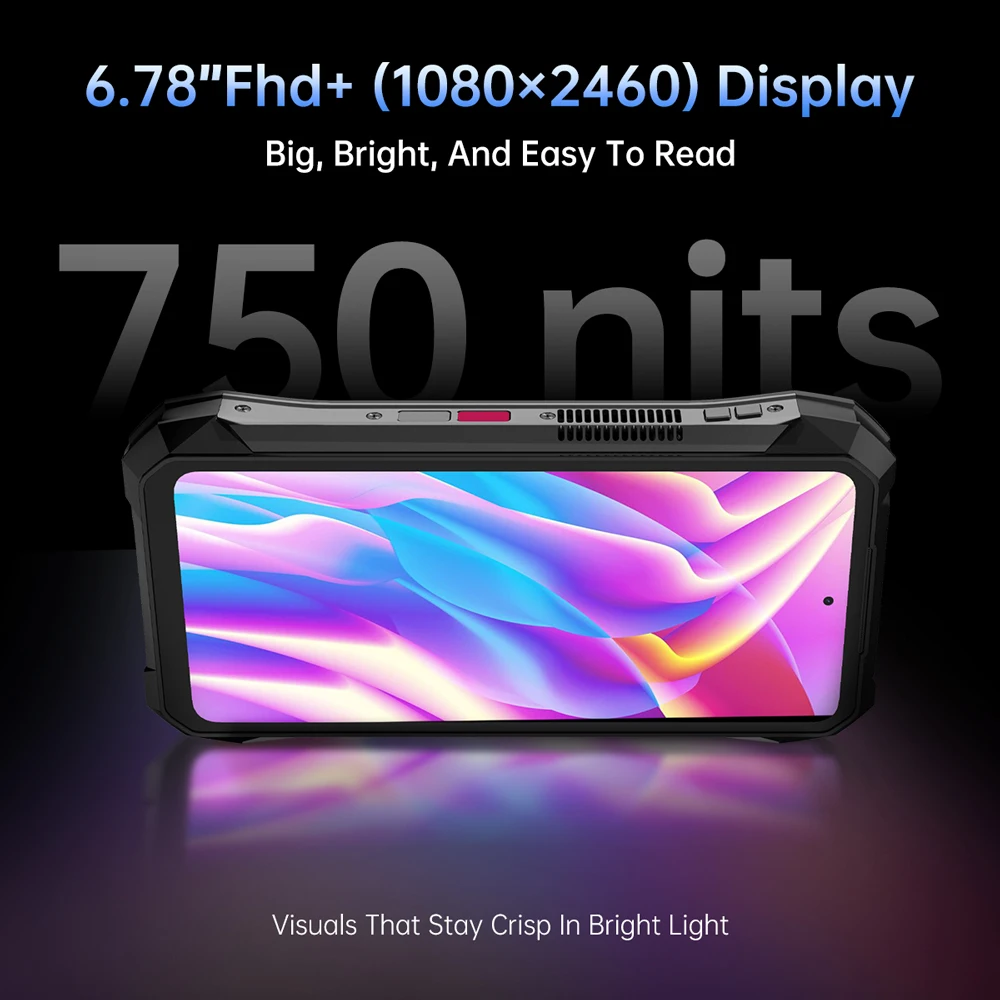 Фото Смартфон Unihertz TANK X 8849 5G, 32+512 ГБ, встроенный проектор 1080P 220 люмен, камера 50 МП + 64 МП, Android 15, аккумулятор 17600 мАч, NFC №4
