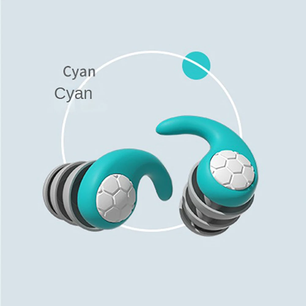 

Soft Silicone Earplugs Noise Insulation Sleeping Earplugs For Swiming Water Playing Waterproof Three-layer Anti-Noise Earplugs