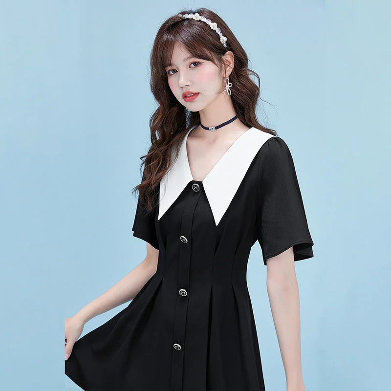 2022 летнее повседневное ТРАПЕЦИЕВИДНОЕ женское мини-платье с коротким рукавом