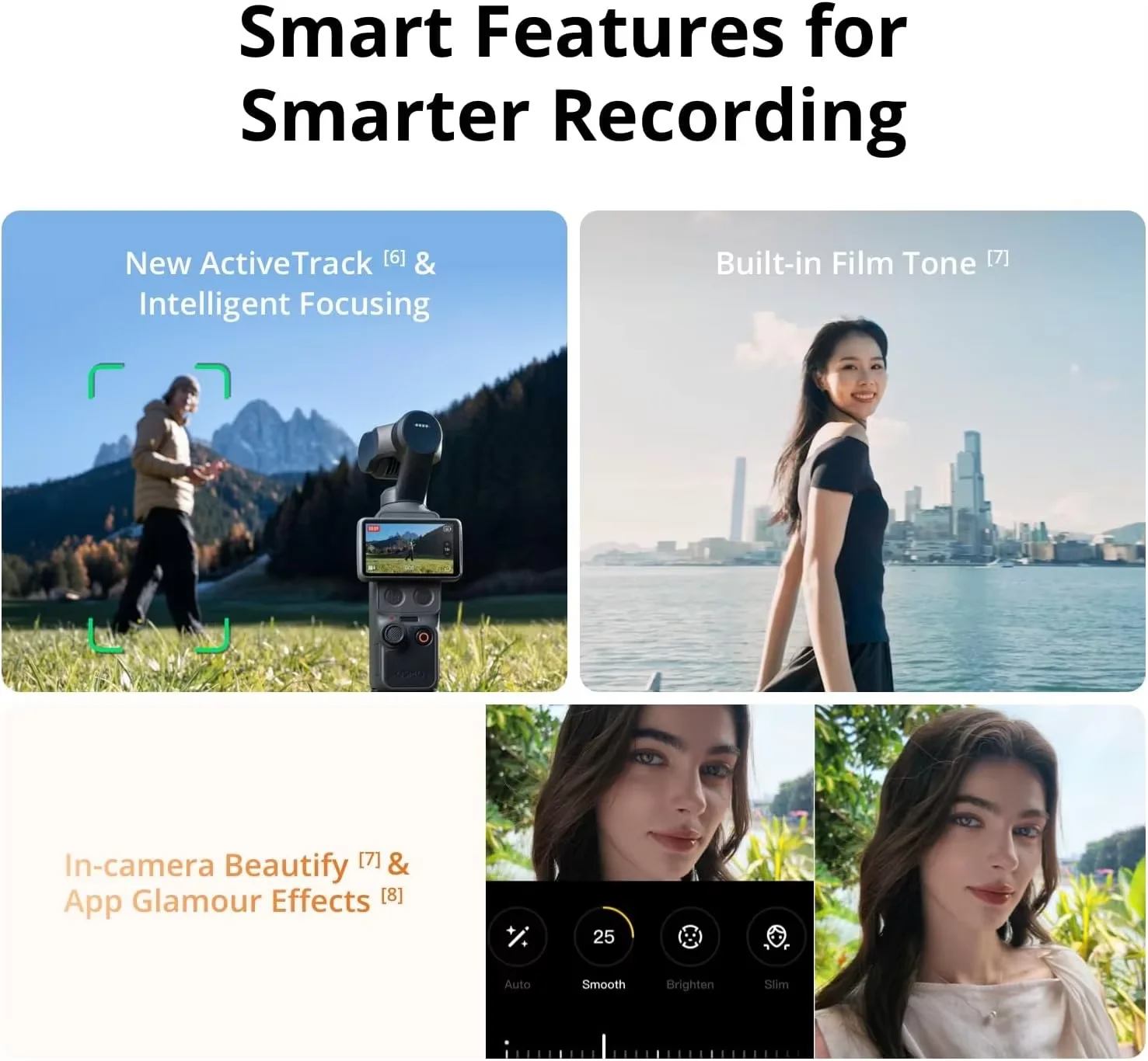 2026 New DJI Osmo Pocket 4 1″ CMOS Pocket Gimbal Camera 14-Stop Dynamic Range 10-bit D-Log New ActiveTrack Pocket 4