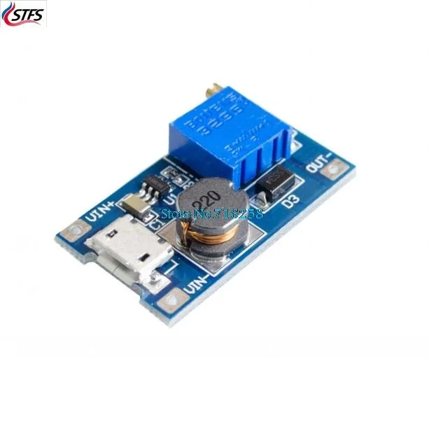 DC повышающий источник питания MT3608 для замены XL6009 Micro USB 2A регулируемый от 2-24 В до 28 в Повышающий Модуль