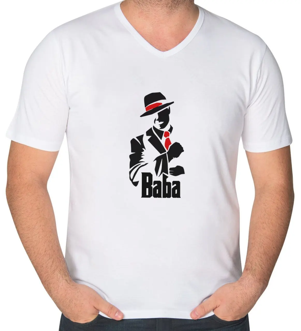 

BK подарок папа крестный дизайн V-образный вырез