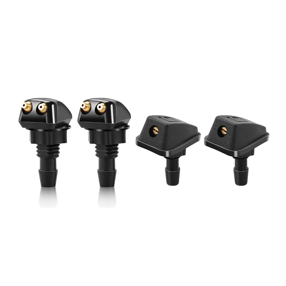 

2pcs Universal Front Windshield Washer Nozzle Car Front Windshield Windscreen Washer Wiper Water Spray Jet Nozzles Auto Parts