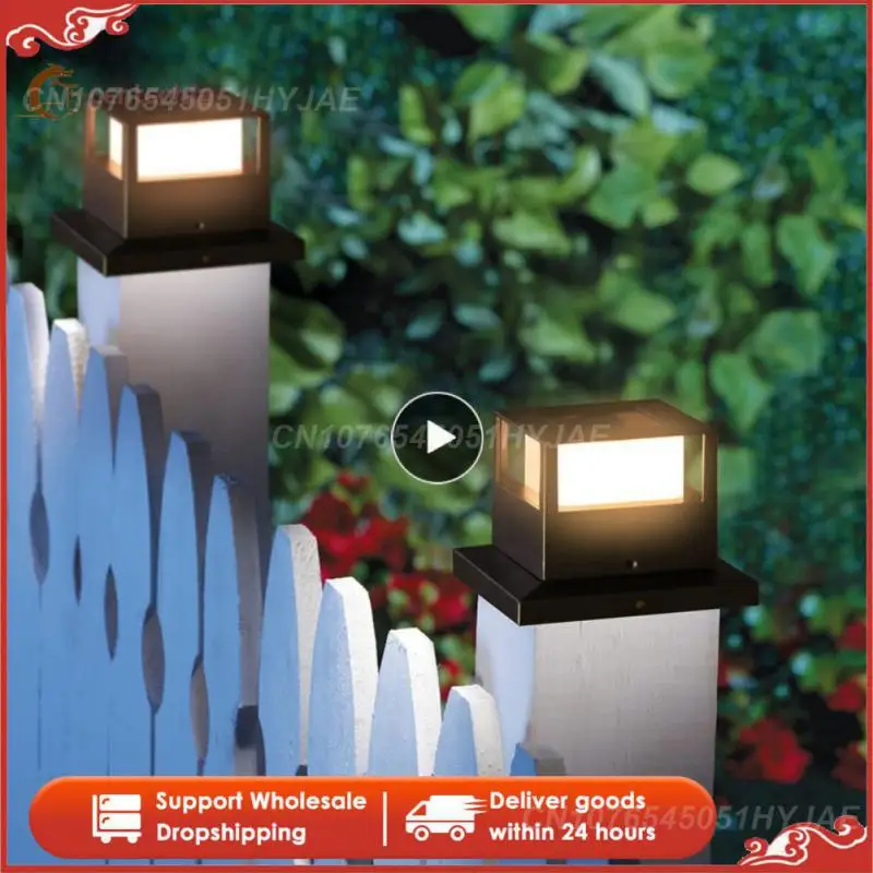 

Led Light Solar Panel Pipe Garden Street Landscape Lamp Light Solar Powered Waterproof Fence Lamp New Monocrystalline Outdoor