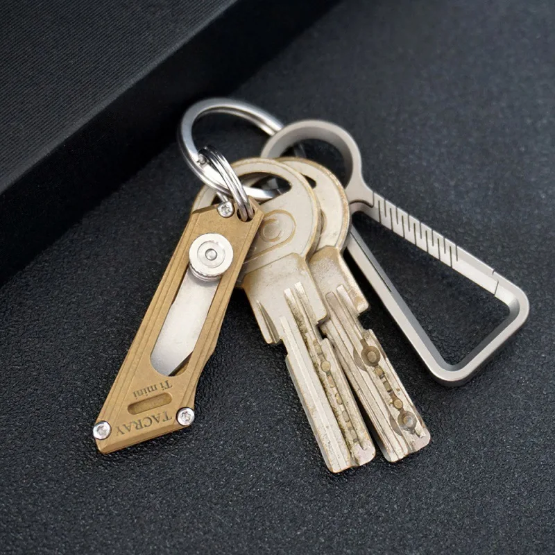 Латунный Мини-нож портативный карманный нож Keycahin уличный инструмент для
