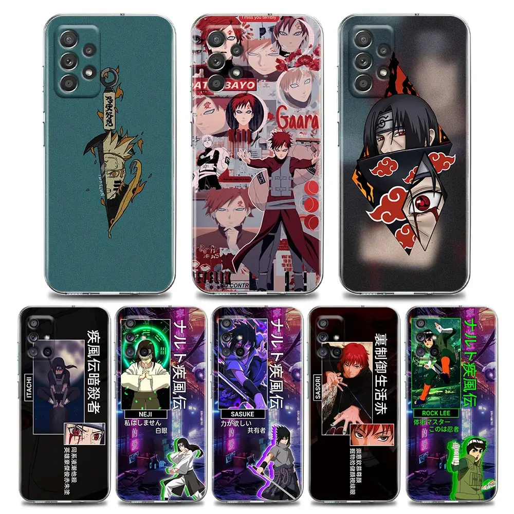 

Clear Soft Case For Samsung Galaxy A72 A52 A32 A22 A73 A53 A71 A51 A41 A31 A21s Silicone Cover Anime Naruto Itachi Hinata Sasuke