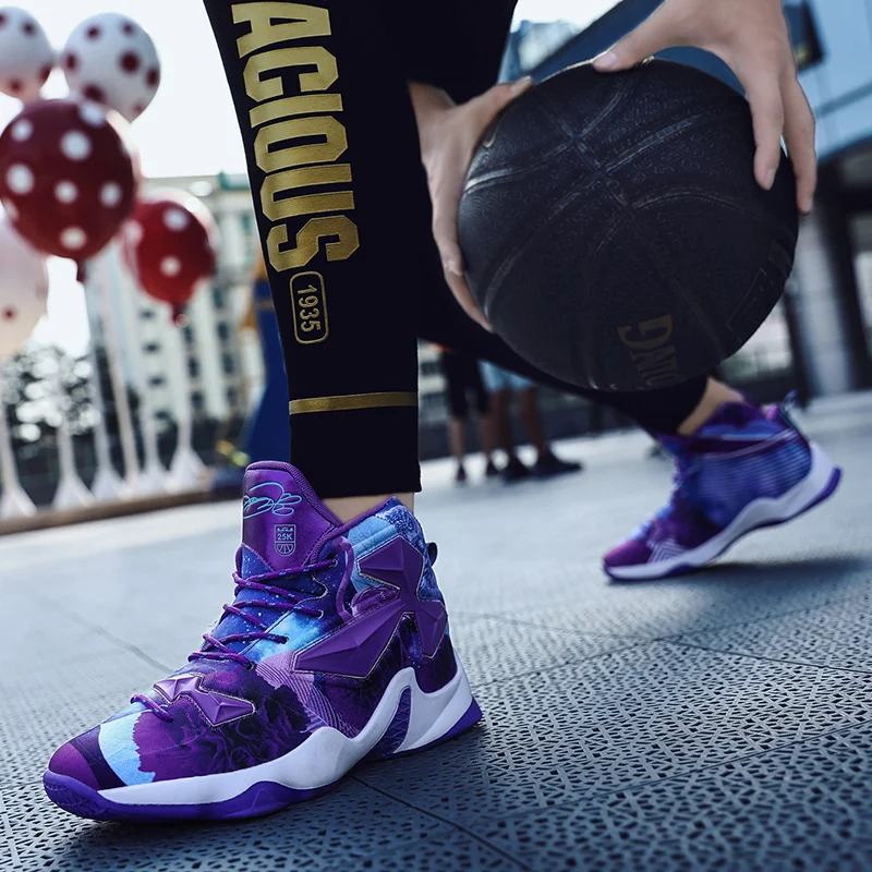 New Hot Style Basketball Shoes Men Sports Shoes High Top Mens Basketball Sneakers Athletics Trainers Non-slip Women Sneakers