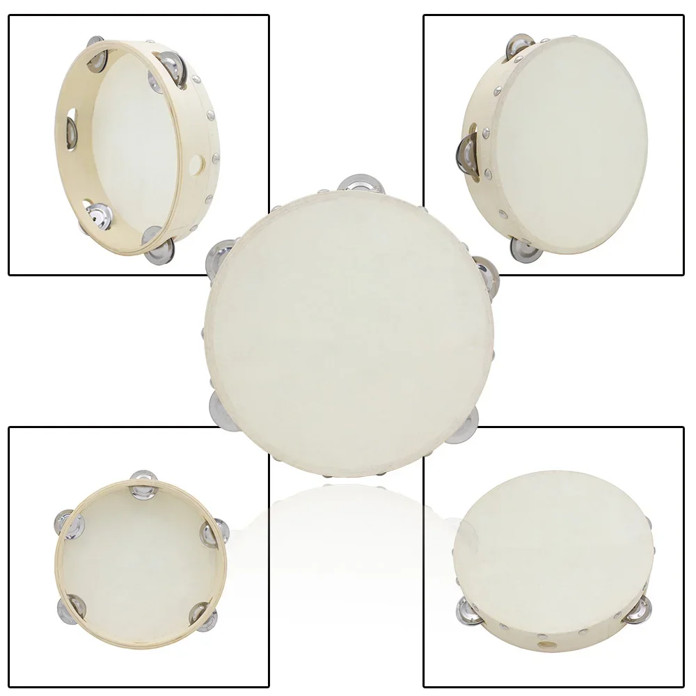 Деревянный бубен ударный инструмент для семейного использования 8-дюймовый