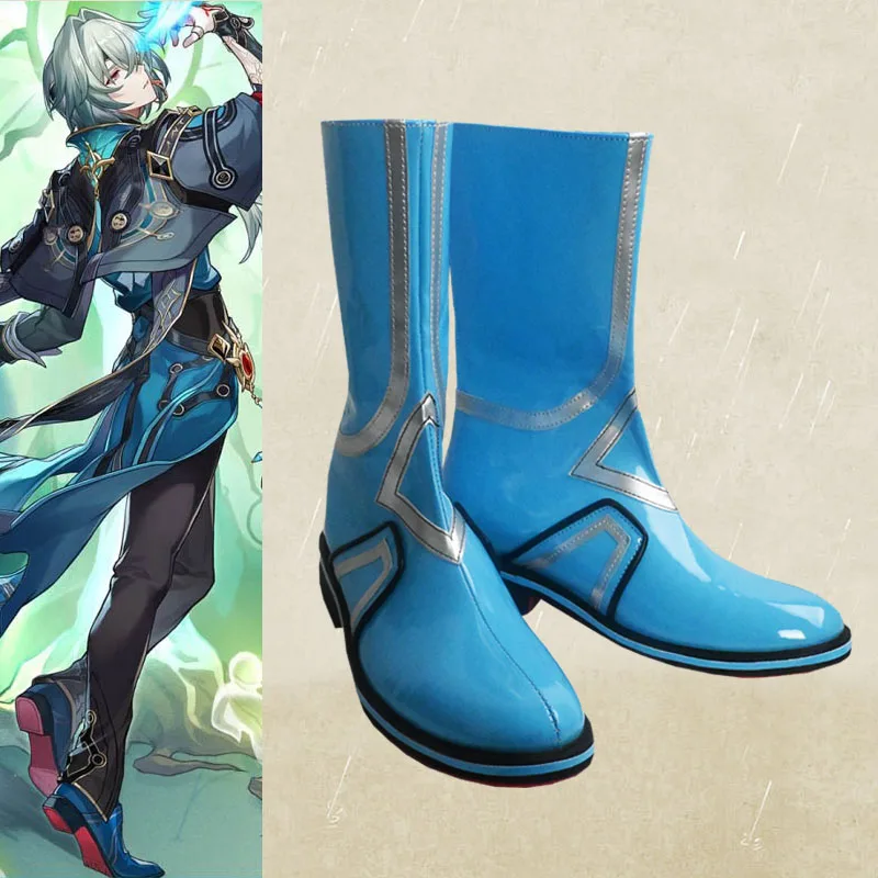 Honkai Star Rail Anaxa Обувь для косплея Anaxagoras Синие короткие туфли Сапоги женщин и мужчин