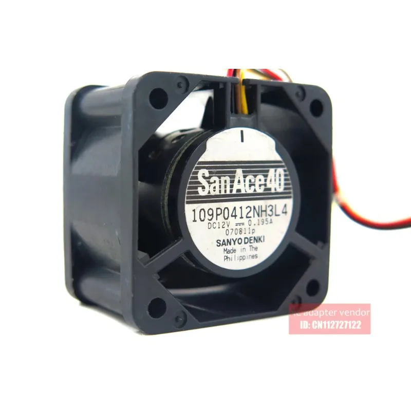 Фото JFG ForSANYO DENKI SAN ACE Водонепроницаемый 109P0412NH3L4 12 В 0,195 А 4028 4 см охлаждающий вентилятор №3