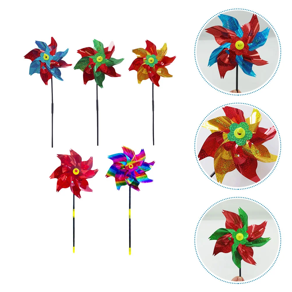 

Pinwheel Pinwheels Reflective Bird Windmill Gardenrainbow Lawn Wind Party Deterrent Outdoor Yard Birdsdecorcolorfulmini