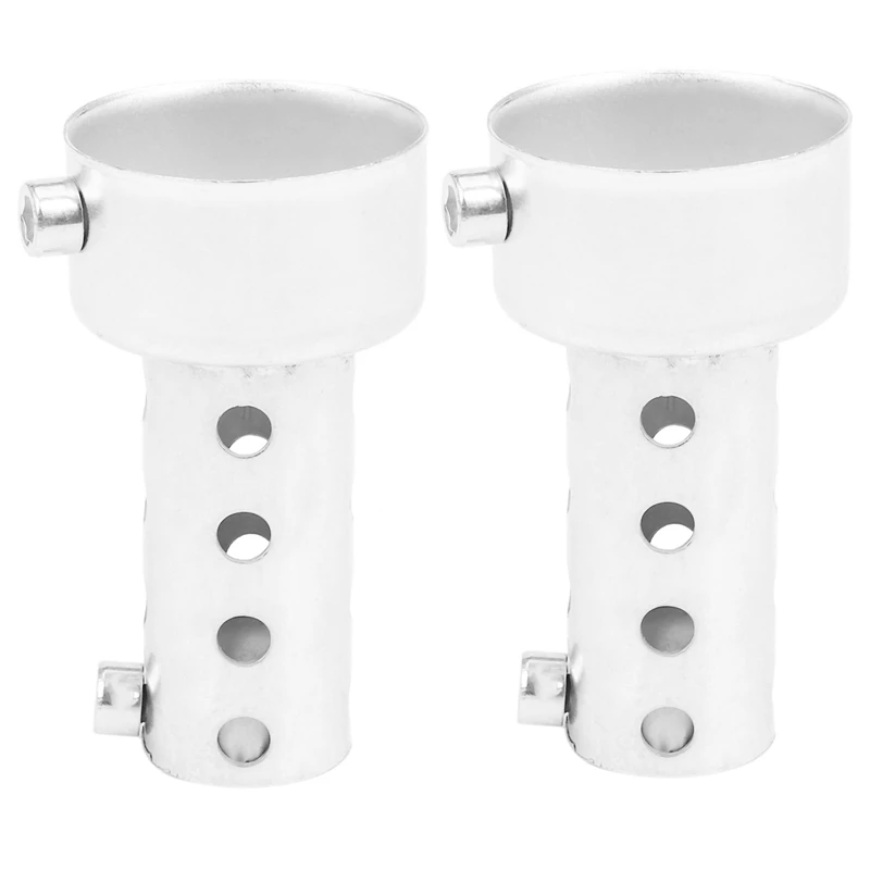 

2 шт., серебристый глушитель для выхлопных газов мотоцикла 42 мм x 80 мм