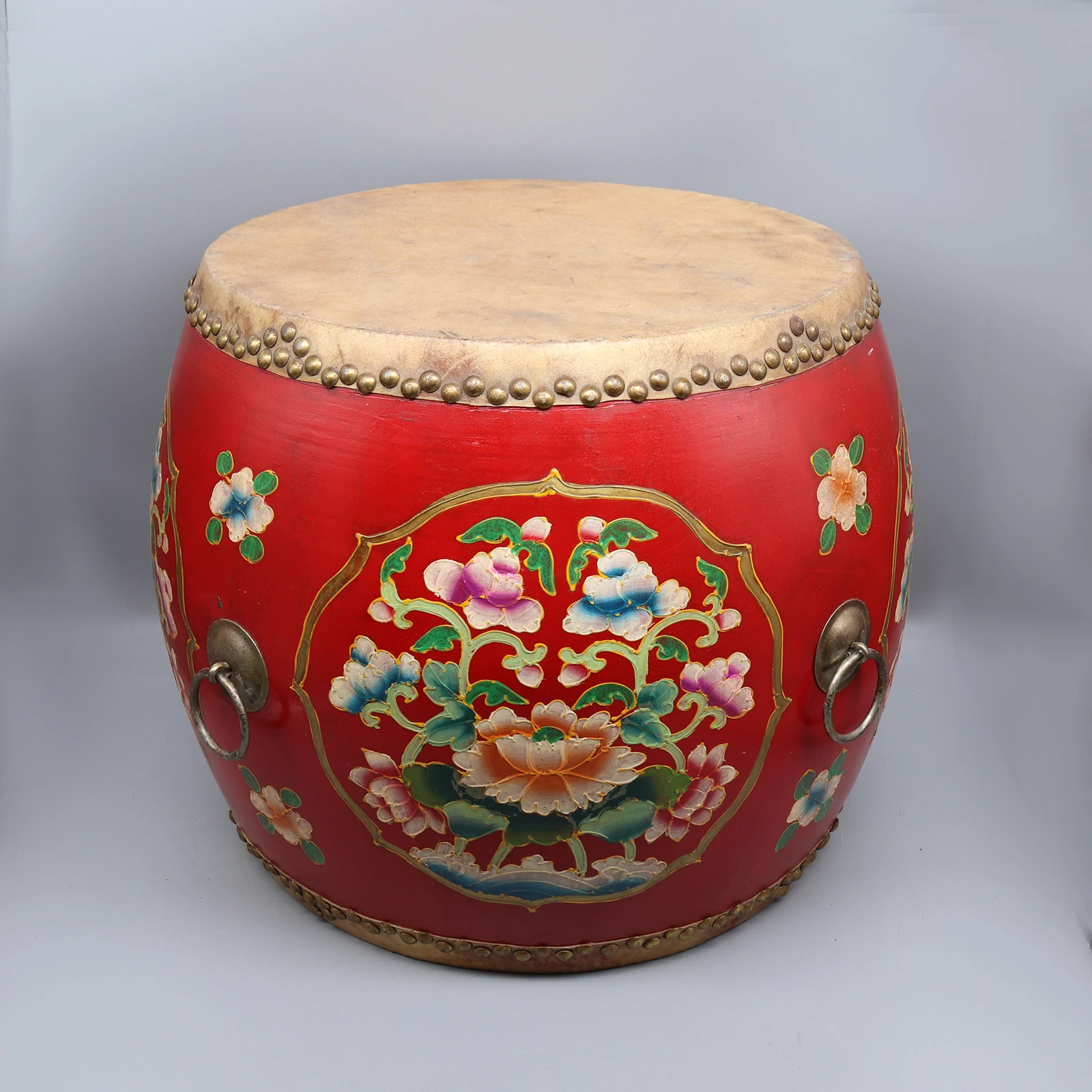 

Hand Painted on Real Drum, Small Side Table