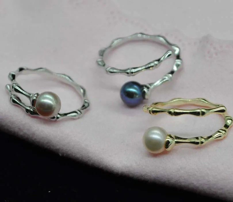 Newly specal sterling silver 6mm round freshwater pearl ring | Украшения и аксессуары