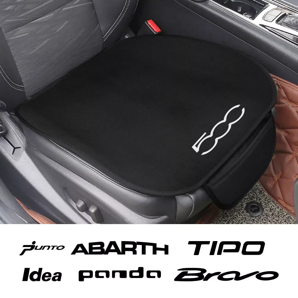 

NEW2023 Car Seat Cover Front Flocking Cloth Cushion For Fiat 500 Punto Panda Bravo Seicento Tipo Abarth Auto Non Slide Protector