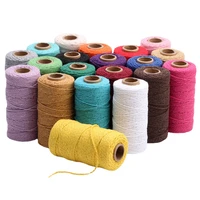 2mm 3mm two strand monochrome cotton rope 2 3mm thick color cotton rope spot color cotton thread about 100m