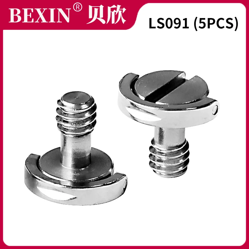 

Quick Release Screw D Shaft D-ring Screw Adapter 1/4 Inch Thread for Camera Tripod Qr Quick Release Plate (Pack of 5)-LS091
